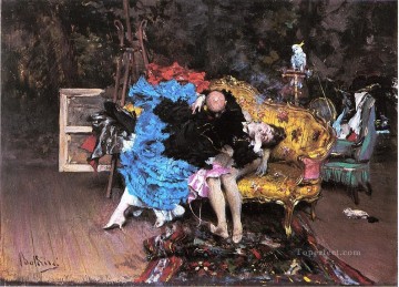 スタジオジャンルのモデルとマネキン 別名ベルト ジョヴァンニ・ボルディーニ Oil Paintings